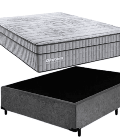 Conjunto cama box casal com colchão Ortobom